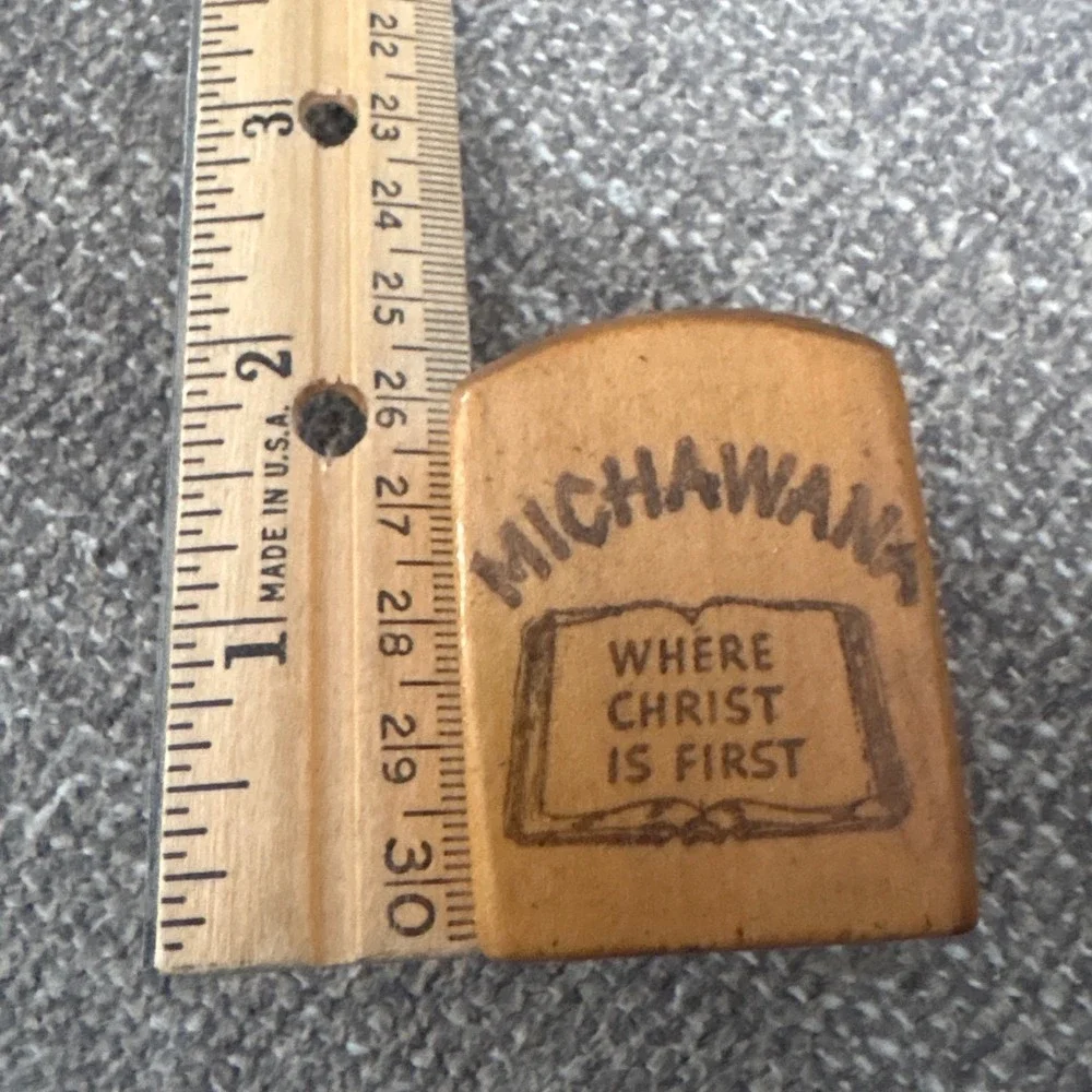 Vintage Michawaka Gitchee Gume Wood Pepper Shaker‎ MCM Camp Rustic Cabin Collect